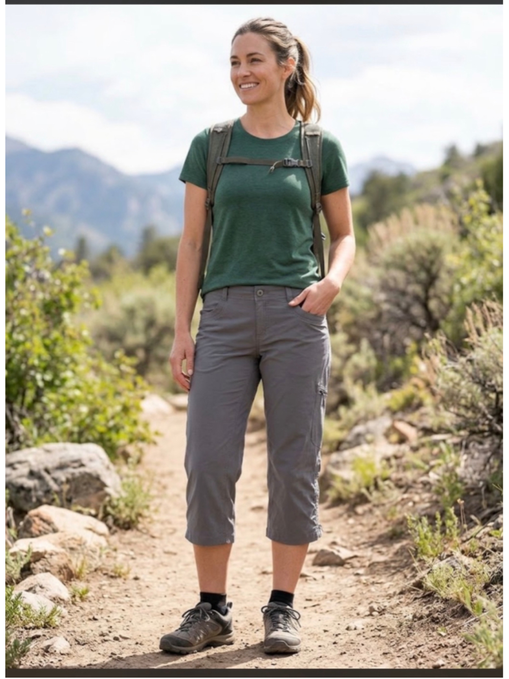 Women's KÜHL Splash Metro Grey Ankle Cropped Hiking Pants Size 12